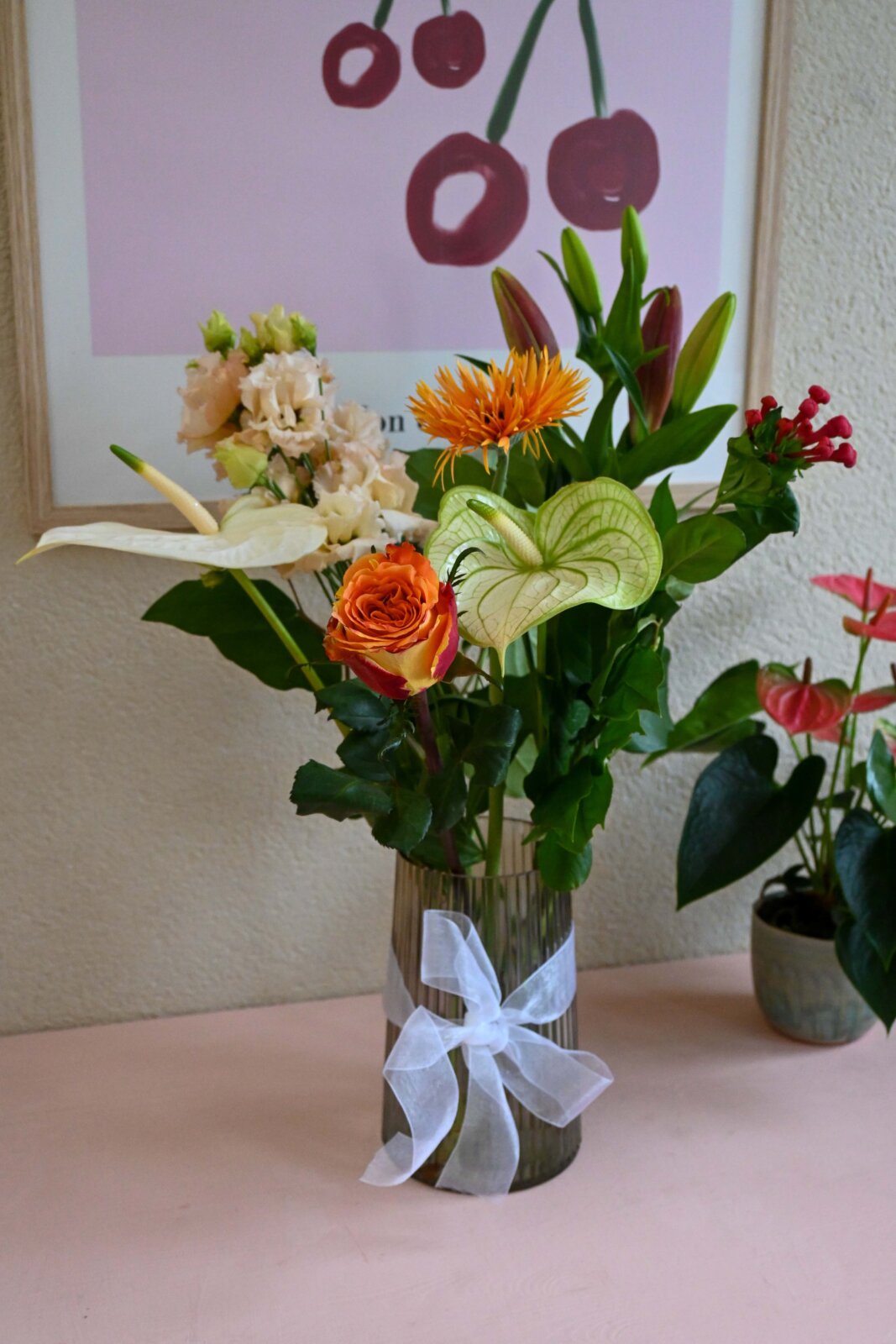 Saint Valentin avec des anthuriums