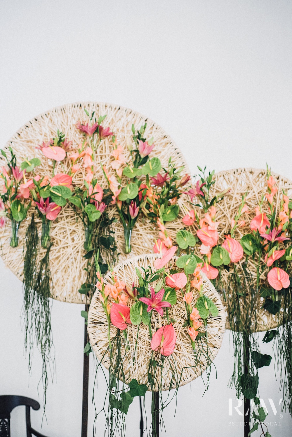 Florales Wandelement Anthurium Blumen