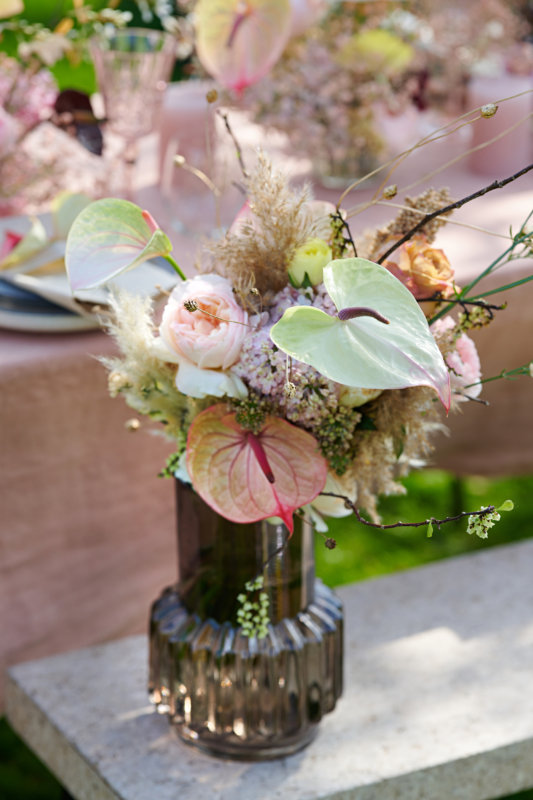 Wedding decoration ideas with Anthurium flowers