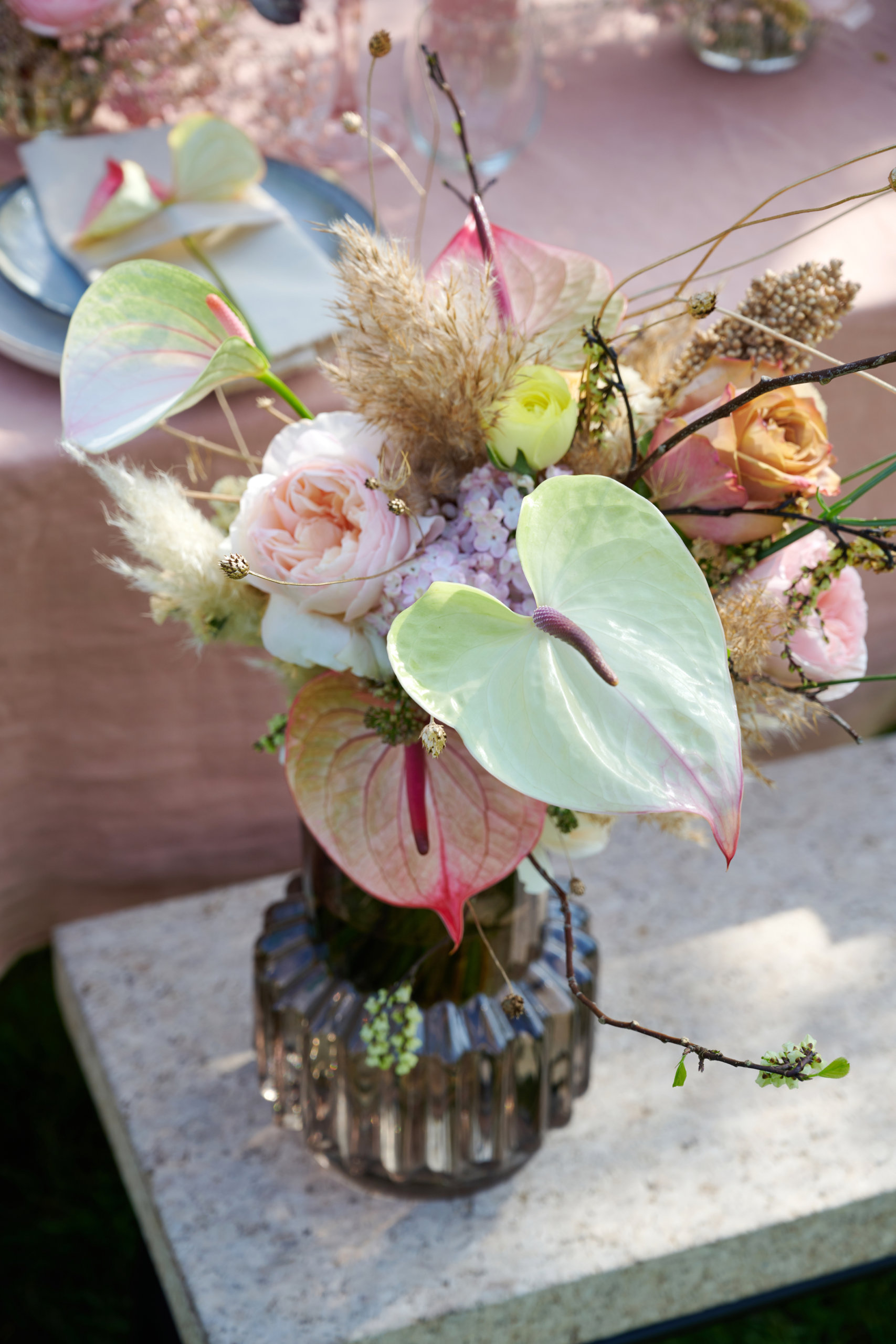 Wedding decoration ideas with Anthurium flowers
