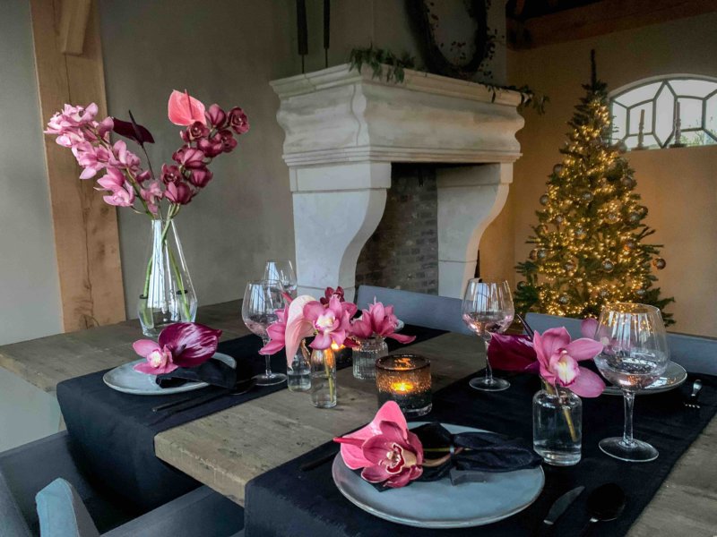 Table styling in purple & pink