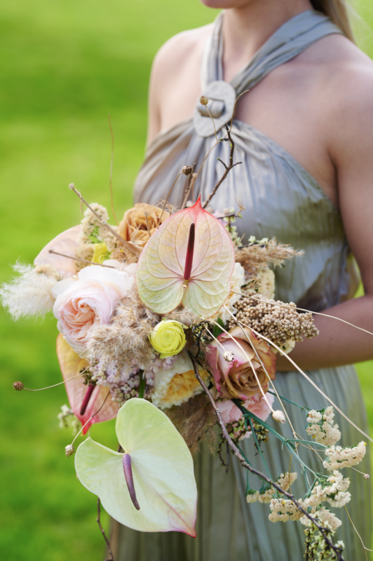 Inspiration : décoration de mariage avec des fleurs d'anthurium