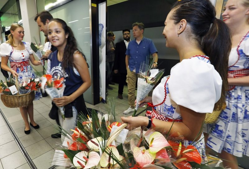 Fleurig welkom thuis op Schiphol met een anthuriumboeket